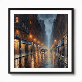 Rainy Night Art Print