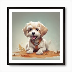Cute Dog Nursery Art Print (1) Art Print