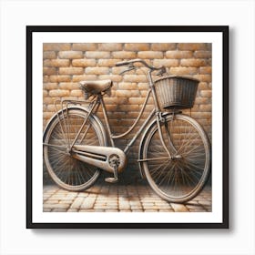 Old Bike - Van Gogh Wall Art Art Print