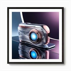 Leonardo Phoenix A Futuristic Surrealist Camera Lies On A Slee 3 Art Print