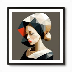 Geometric Dutch Woman 04 Art Print