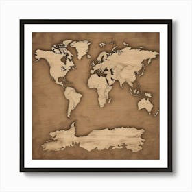 World Map 7 Art Print