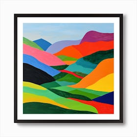 Colourful Abstract Pyrnes National Park France 1 Art Print