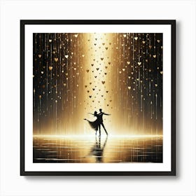 Dancers In The Rain Art Print