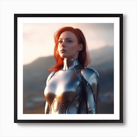 Professorhead This Redhead In A Leather Catsuit In A Futuristic 92e79250 29d7 4af9 B0f4 34d59c7a6739 Art Print