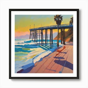 Malibu Series. Style of David Hockney 3 Art Print