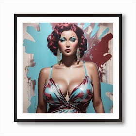 Dreamshaper V7 An Artwork Depicting A Full Body Woman Big Tits 0 Art Print