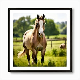 Horse Ranch Pony Animal Farm Nature Pet Farm Animal Summer Grass Head Mammal Green Mare (3) 1 Art Print