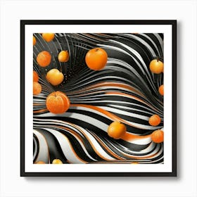 Oranges fly Art Print