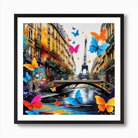 Butterflies In Paris 5 Art Print