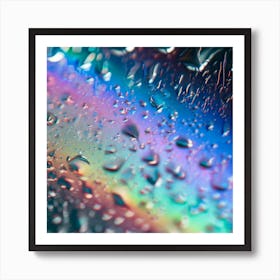 Rainbow Raindrops Art Print