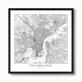 Philadelphia Map Line Art Print