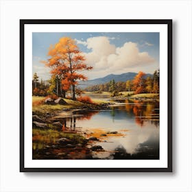 Autumn Pond Art Print