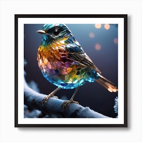 Bird In The Snow Art Print