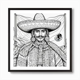 Mexican Warrior Art Print