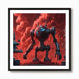 Robots In A Factory Art Print