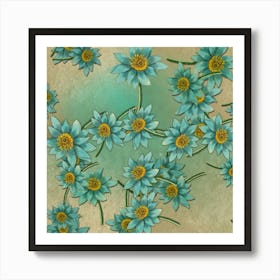 Blue Lotus Flower Art Print