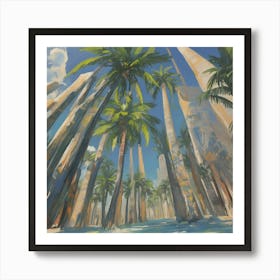 Palm Trees painting Art Print