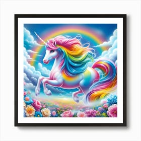 Unicorn Rainbow Art Print