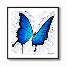 Tropics Of Blue Butterfly Art Print