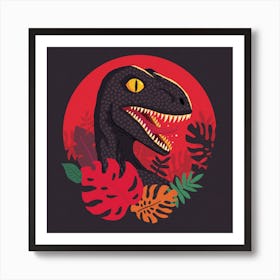 Tropic Raptor Square Art Print
