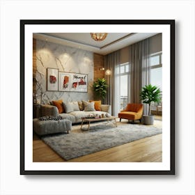 Modern Living Room 4 Art Print