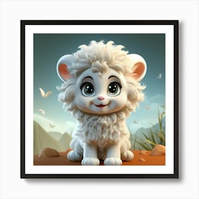 Cute Sheep Art Print