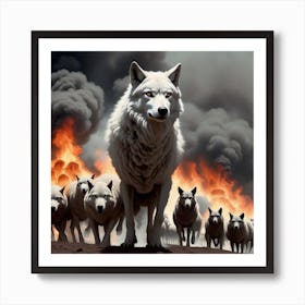 Wolf Pack Art Print