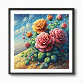 Roses In The Desert Art Print