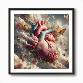 Heart Of Flowers Art Print