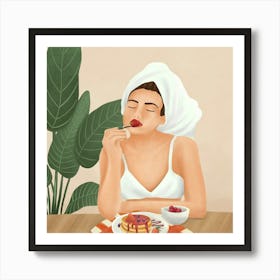 Strawberry Pancakes Art Print