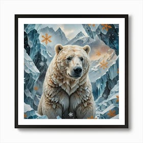 Portrait Of An Ice Bear Art Print