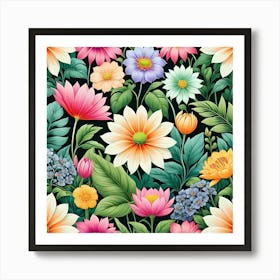 Floral Wallpaper 6 Art Print