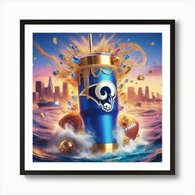 Nfl LA Rams Tumbler Art Print