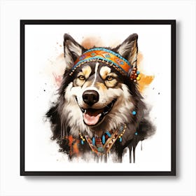 Husky Art Print