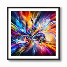 vibrant, abstract artwork bursting with dynamic colors and bold shapes to evoke a sense of energy and motion. 1 Art Print