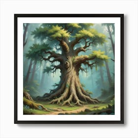 Fantasy Tree In The Forest Art Print 1 Art Print