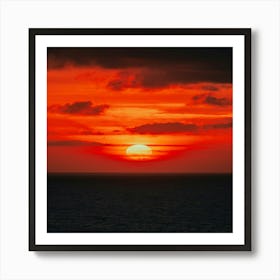 Sunset Over The Ocean Art Print