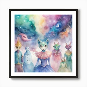 Cat In The Hat Art Print