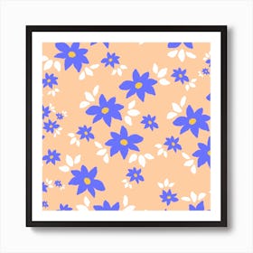 Blue Flowers Art Print