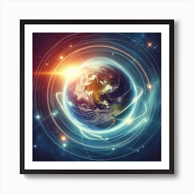 Earth In Space 2 Art Print