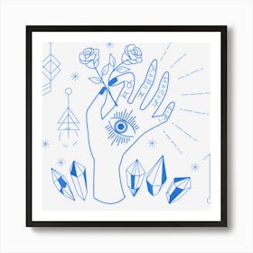 Easy Halloween Costume All Seeing Eye Crystal Palmistry Art Print