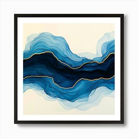 Blue Wave Art Print