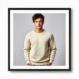 Mock Up Jumper Blank Plain Sweater Pullover Knit Cotton Wool Fleece Soft Comfy Cozy M (21) Art Print