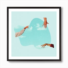 Reach Out Square Art Print