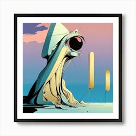 Aliens In Space Art Print