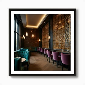 Default Create Unique Design Resturant Interior Design 3 Art Print