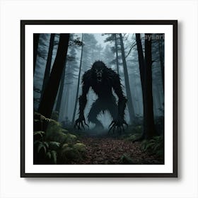 Werewolf In The Woods Art Print