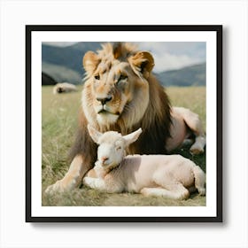 The Lion and The Lamb Art Print
