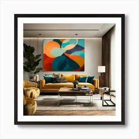A Photo Of A Large Canvas Painting 9 Art Print